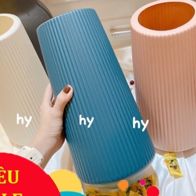 Lọ hoa nhựa giả sứ cao cấp phong cách Bắc Âu