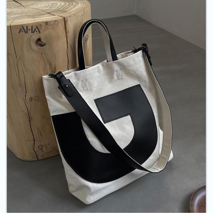Túi xách AHA official canvas cỡ lớn thời trang du lịch cho nam và nữ