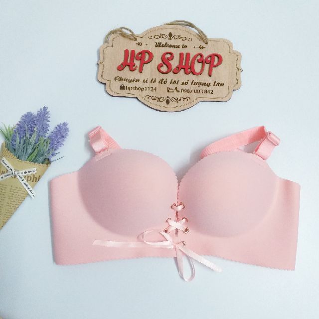 Áo đúc nâng ngực dây rút - áo ngực tạo khe gom ngực 033