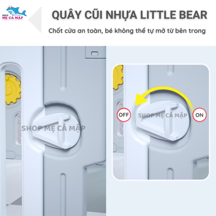 [Rẻ nhất + Tặng thảm] Bộ quây cũi nhựa Little Bear Tặng THẢM + BÓNG, bộ quây cũi nhựa cho bé an toàn