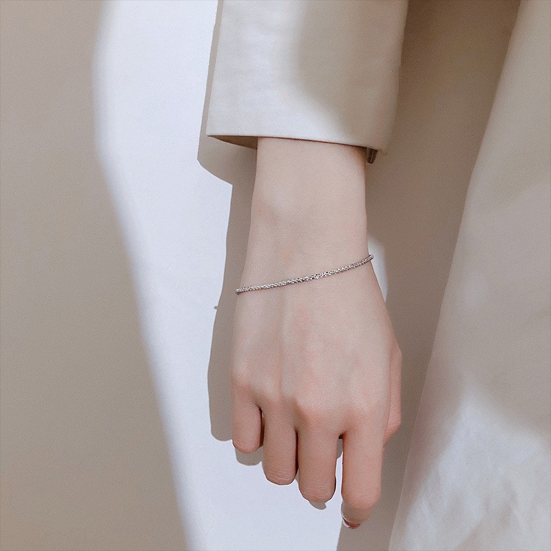 Phụ Kiện Thời Trang Trang Sức Vòng Tay S925 Bạc Vòng Tay Đơn Giản