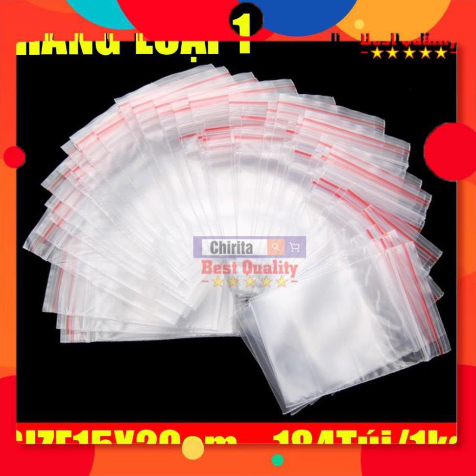 1KG Túi Zip Sọc Đỏ - Túi Zipper Size 15x20cm - Đựng Thực Phẩm - Chất Lượng Tốt