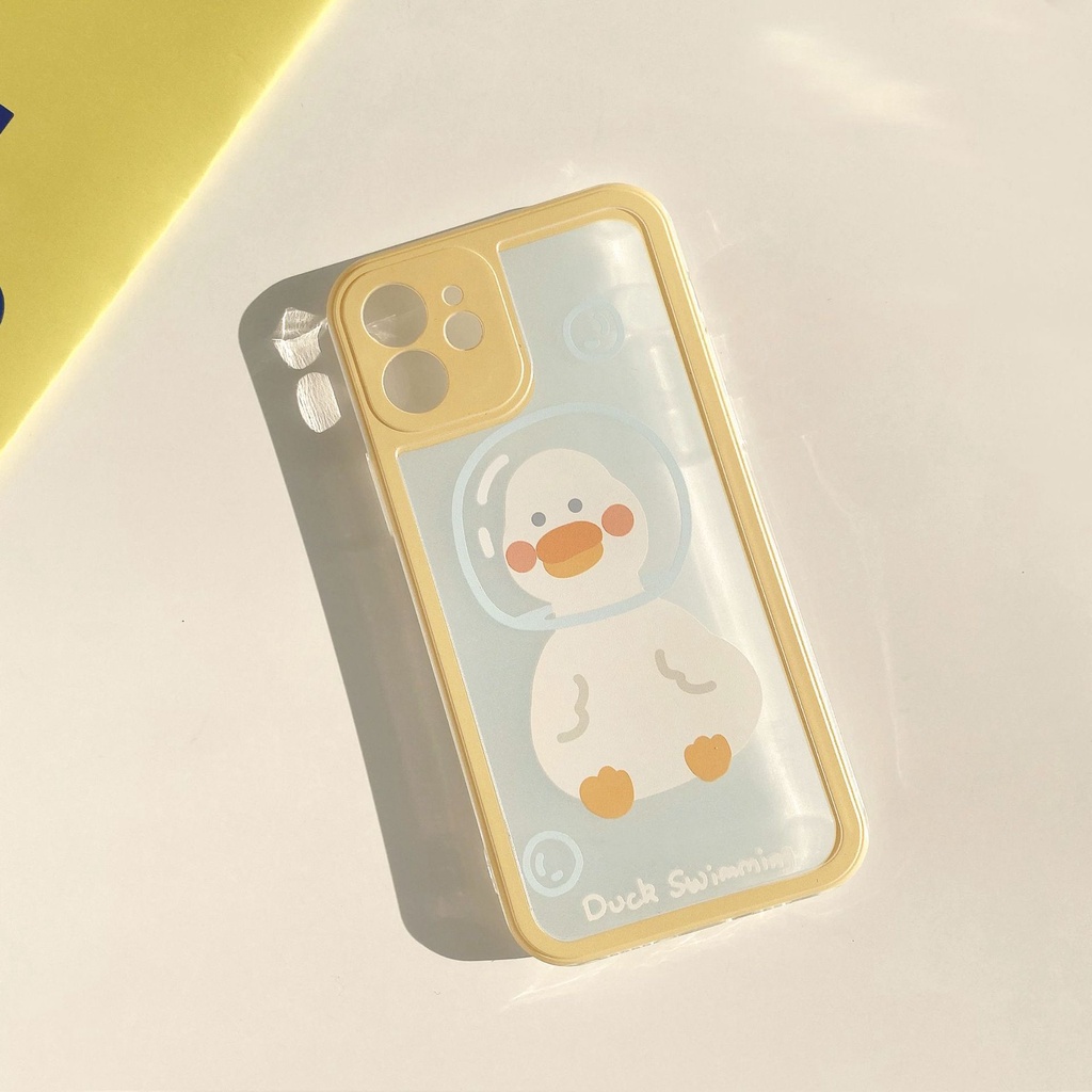 Ốp lưng iphone cạnh vuông Duck Swimming 6s/6plus/6splus/7plus/8plus/x/xs/xs max/11/11promax/12pro/12promax