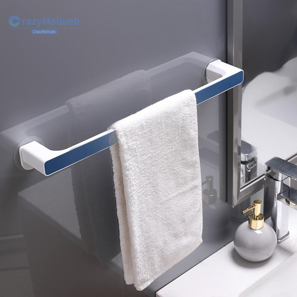 CRA-Stock Punch-free Suction Towel Rack Wall Mount Hanging Towel Storage Holder Shelf