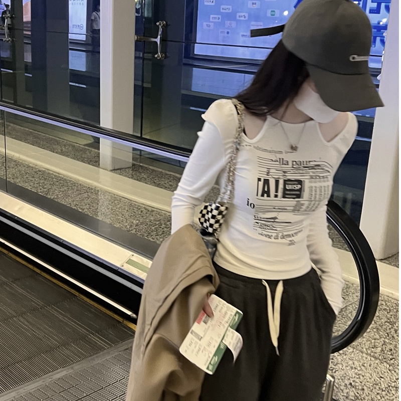 ZHELIHANGFEI Áo Dệt Kim Tay Dài Lưng Cao Dáng Ôm Quyến Rũ Cho Nữ