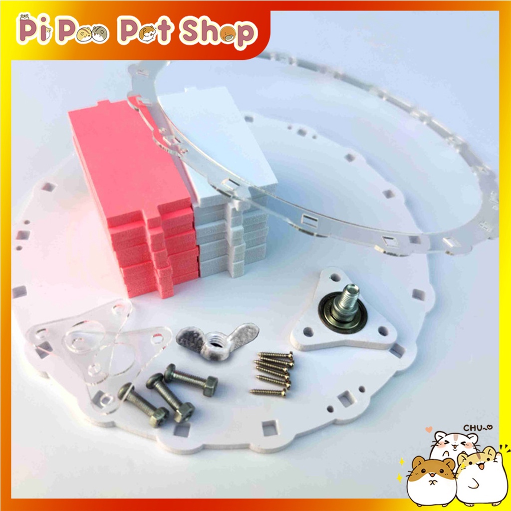 Bánh chạy wheel lắp ráp bằng gỗ cho hamster