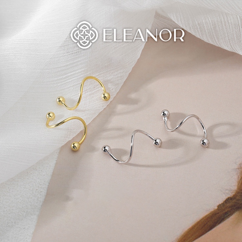 Bông tai nữ nụ chuôi bạc 925 Eleanor Accessories phụ kiện trang sức nhỏ xinh dáng cong ôm tai