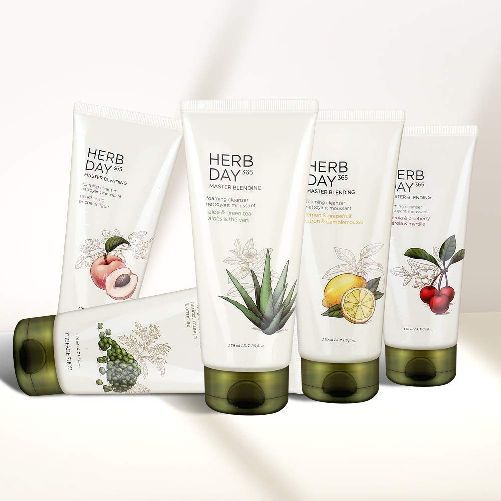 Sữa Rửa Mặt The Face.Shop Herb Day 365 Cleansing Foam Mung Beans 170ml Mẫu mới