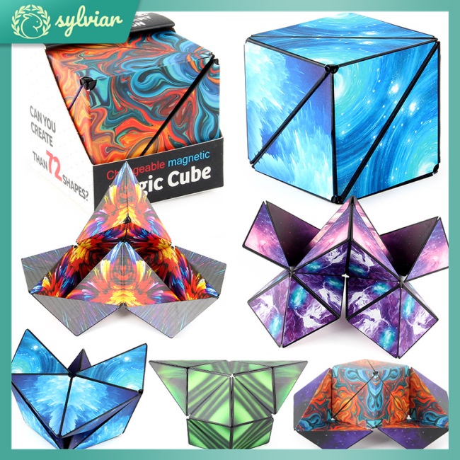 Đồ Chơi Khối Rubik Nam Châm Thay Đổi Hình Học 3d Nhiều Kiểu Dáng Vui Nhộn Cho Trẻ Em