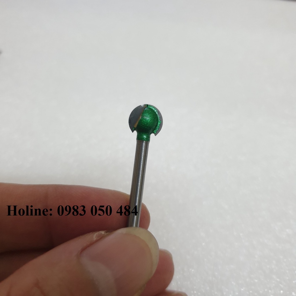 Mũi phá gỗ quả đào xanh trục 3mm - mũi phá 3 cạnh cán 3mm