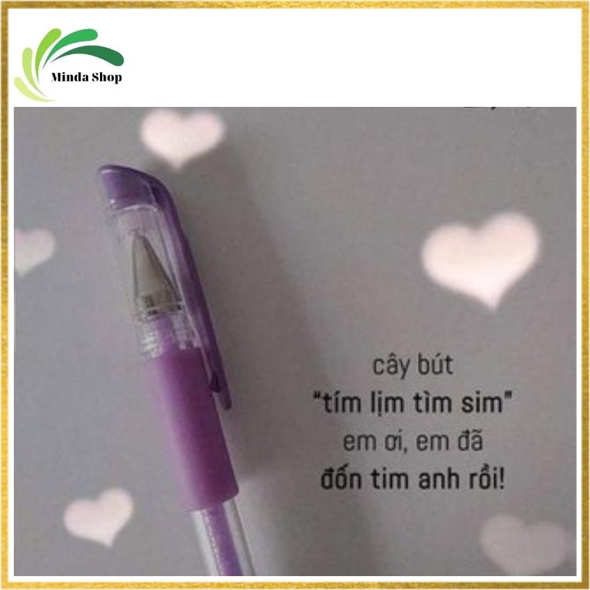 Bút Mực Nước - Set Bút Kim Mực Tím Dạng GEL Nước Cực Trơn Mực Ra Đều Và Liên Tục - Tiện Ích Cho Mọi Nhà GD20