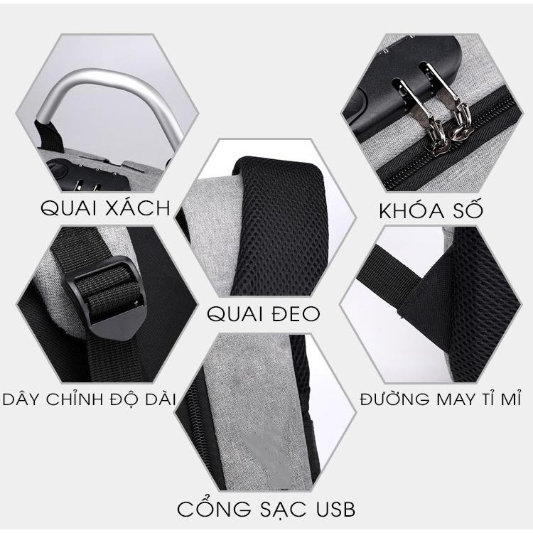 Balo Laptop Kojiba Vải Chống Thấm Đa Năng Công Nghệ Cao BLLT01