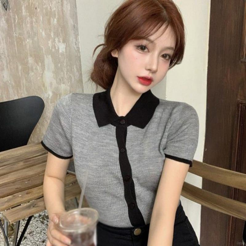 Áo Cardigan dệt kim ngắn tay thời trang mùa hè trẻ trung cho nữ