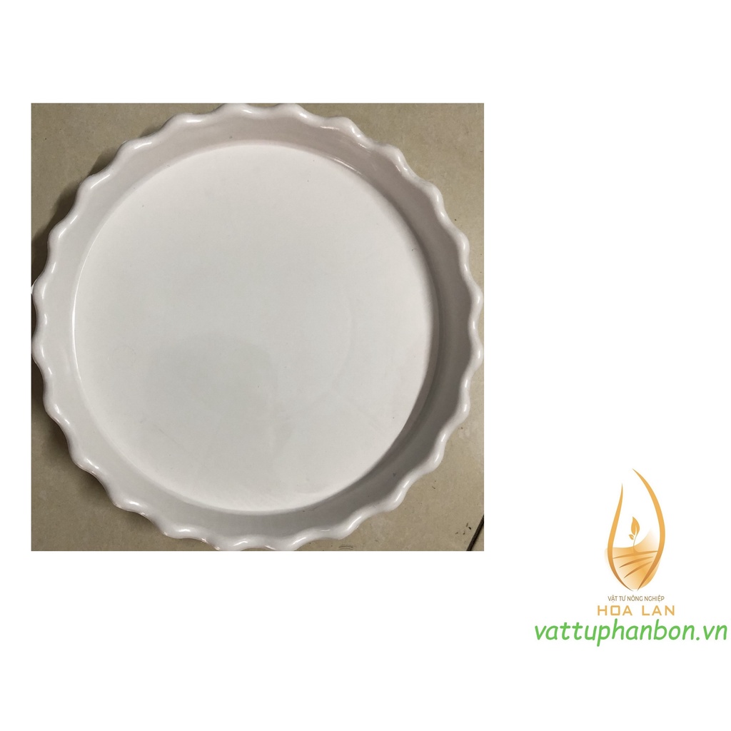 Đĩa lót chậu tròn khía Phi 22cm - #052D#