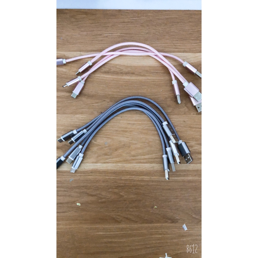 Dây sạc dù type c dài 20cm