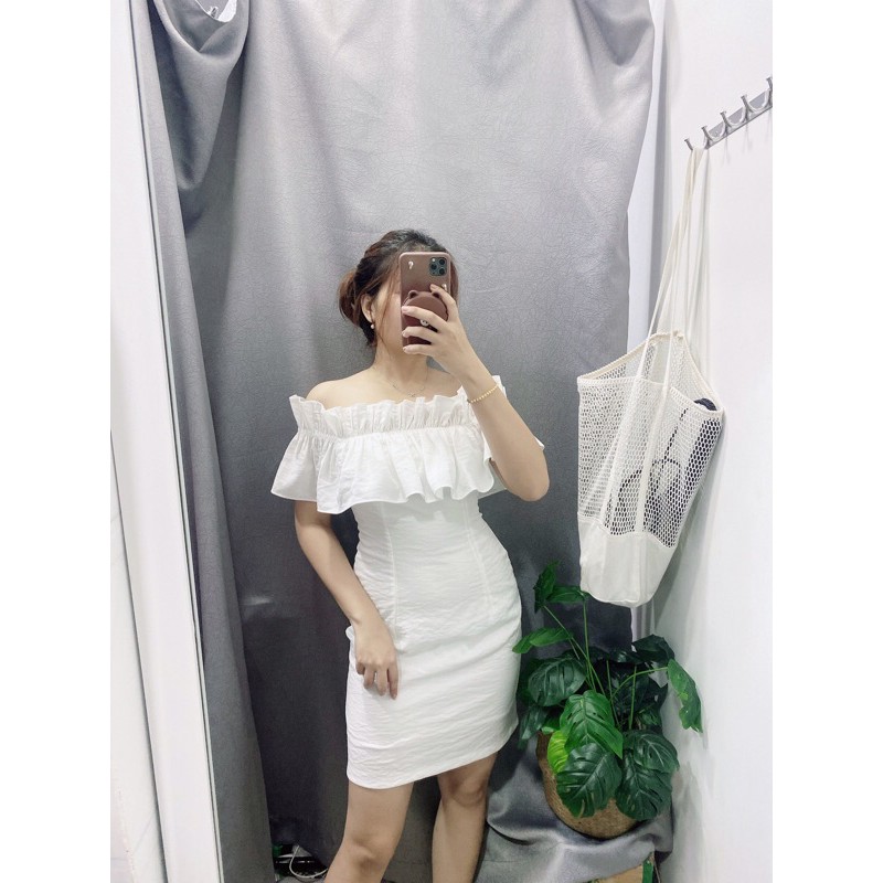 ĐẦM TRỄ VAI BÈO- CINDY DRESS T188