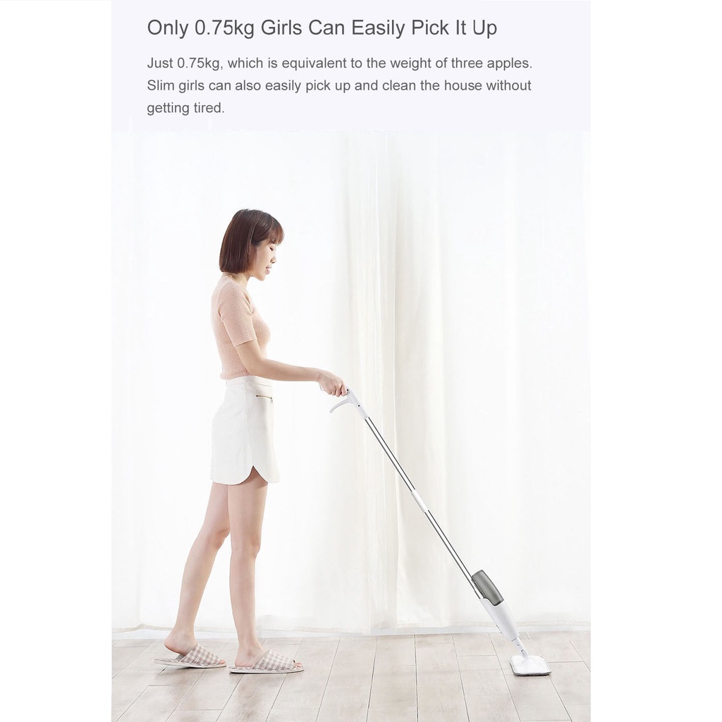 Cây lau nhà Xiaomi Deerma Water Spray Mop TB500 siêu nhẹ có phun nước