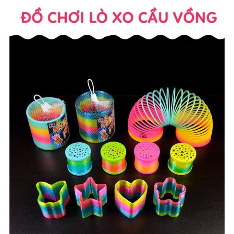 Đồ chơi lò xo cầu vồng ma thuật, rèn luyện khả năng dẻo dai, chất liệu nhựa PVC dẻo cao cấp.