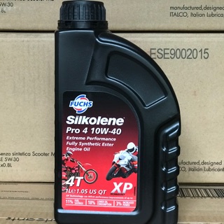 Dầu nhớt Fuchs Silkolene 10W40 tổng hợp toàn phần Ester cao cấp cho xe côn tay Honda, Yamaha, Suzuki, KTM, Benelli...