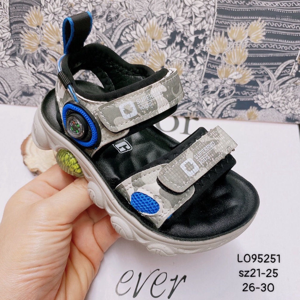 ❤️ Rẻ VÔ ĐỊCH ❤️Dép Sandal Bé Trai  Dáng Sport Quai Mềm mÀU RẰN RI