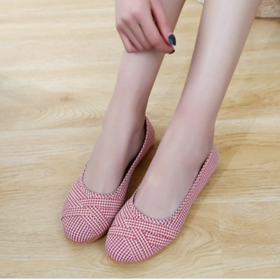 [FORM RỘNG] Giày búp bê ca rô nhỏ êm chân dễ thương xinh xắn | BigBuy360 - bigbuy360.vn