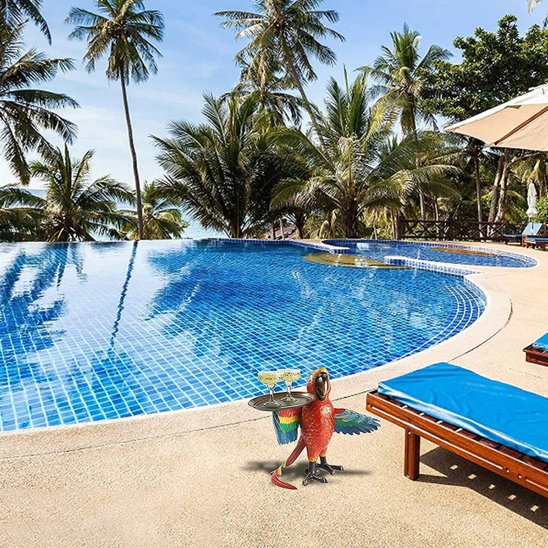 Bức Tượng Bình Đựng Nước Uống Hình Tượng Chim Vẹt Phong Cách Vintage Trang Trí Phòng Khách / Nhà Bếp