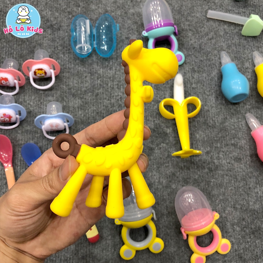 Gặm nướu cho bé silicon hình hươu và chuối, gặm niếu an toàn cho bé Hồ Lô Kids