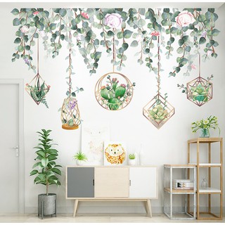 Decal giấy dán tường [MẪU MỚI] Decan Hoa hồng leo