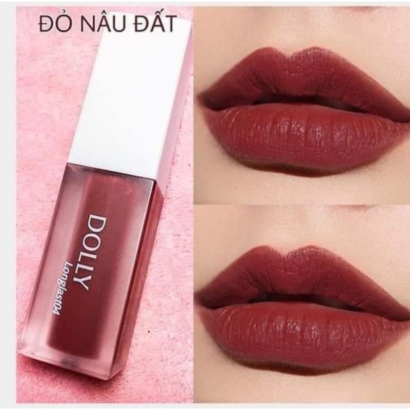 SON KEM DOLLY MÀU ĐỎ NÂU ĐẤT