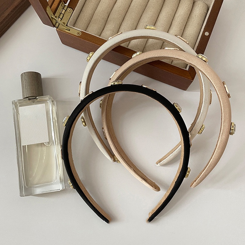 Băng Đô Cài Tóc Đính Đá Họa Tiết Chữ Kiểu Dáng Sang Trọng