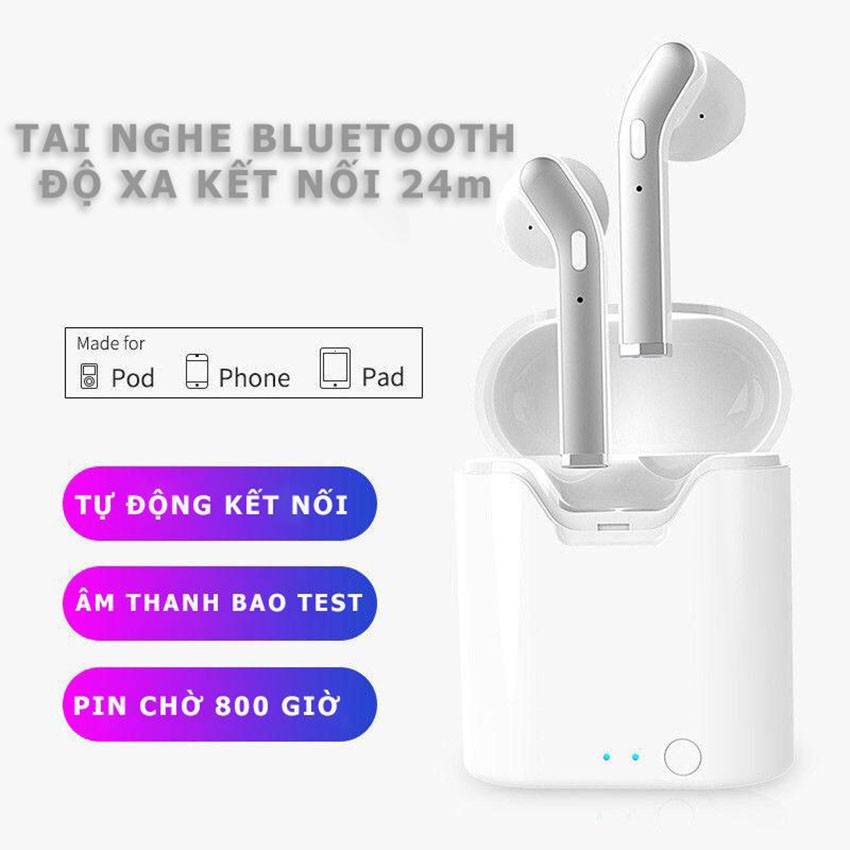 Tai nghe bluetooth không dây TWS V5.0 bản 2021 mới nhất - nghe nhạc chất pin trâu Venado