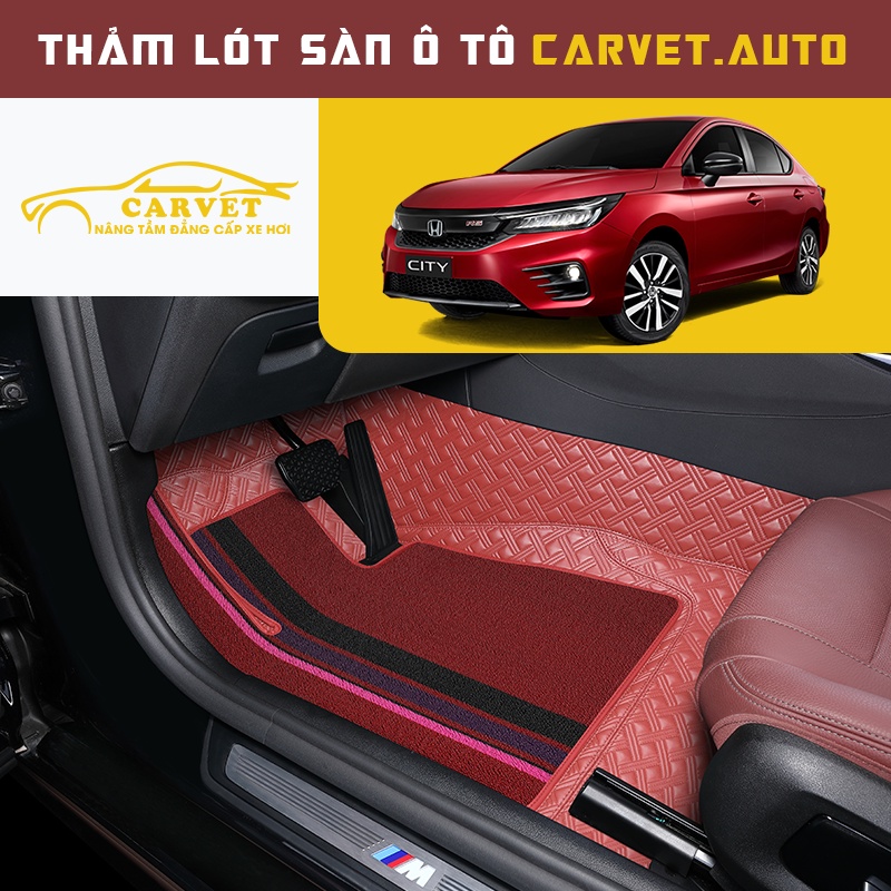 Thảm lót sàn 5d 6d cho ô tô Honda City 2014 - 2022,thảm trải sàn da PU da cao cấp,chống nước,chống ồn