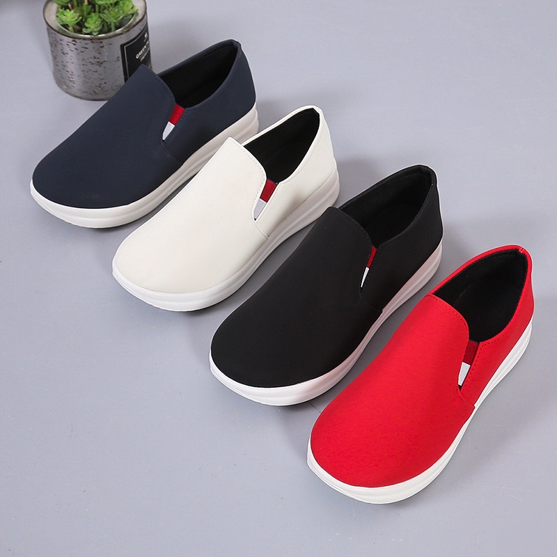 Giày thể thao đế dày màu trơn thời trang năng động cho nữ