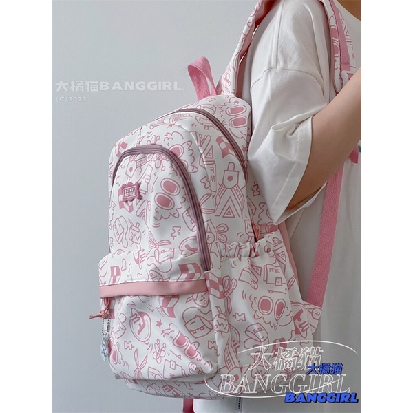 Balo cặp sách nhiều hình phối màu siêu cute màu pastel xinh xắn Trang Xuka