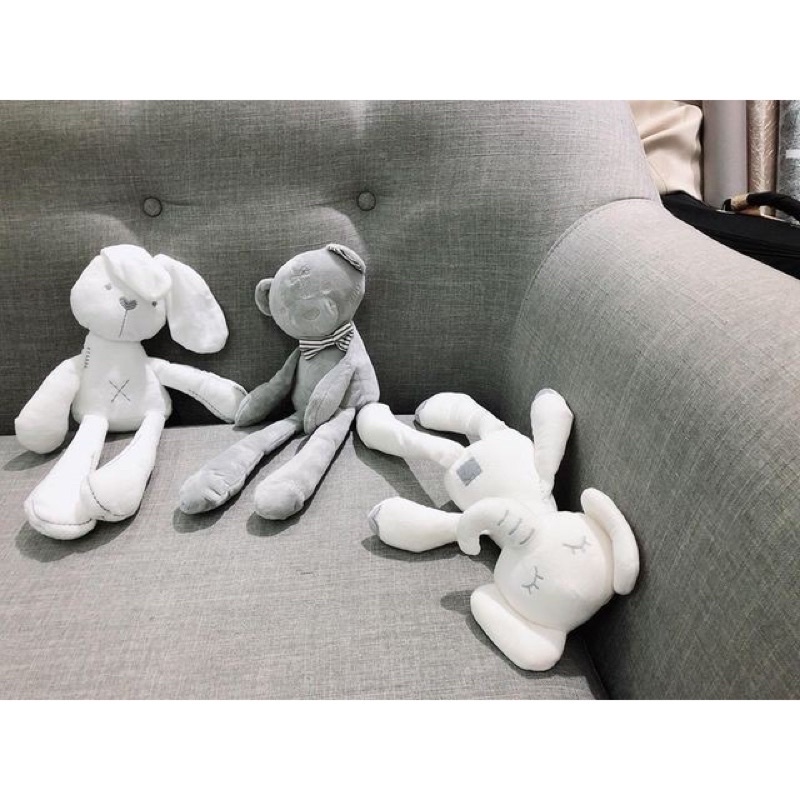 Thú bông cho bé - Thỏ gấu bông cho bé ôm ngủ mama&amp;papa nhiều màu sắc