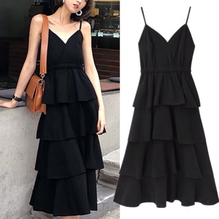 {order bigsize,45-90kg}Váy maxi nhiều tầng 2 dây