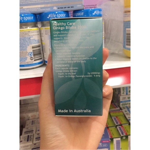 Viên uống bổ não Ginkgo biloba 2000mg úc