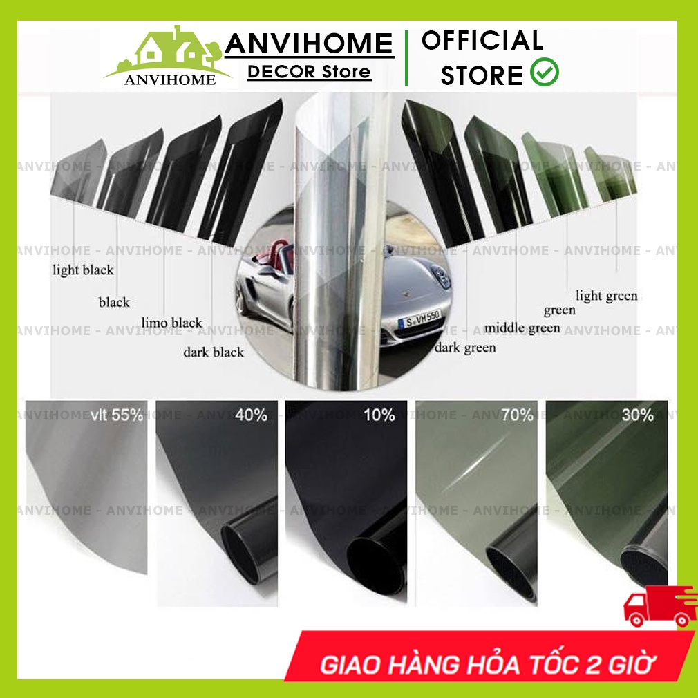 Phim cách nhiệt ô tô và nhà kính New 3M (film chống nóng nhà kính) - giá Khổ 1m52 x 0.5m (dài)