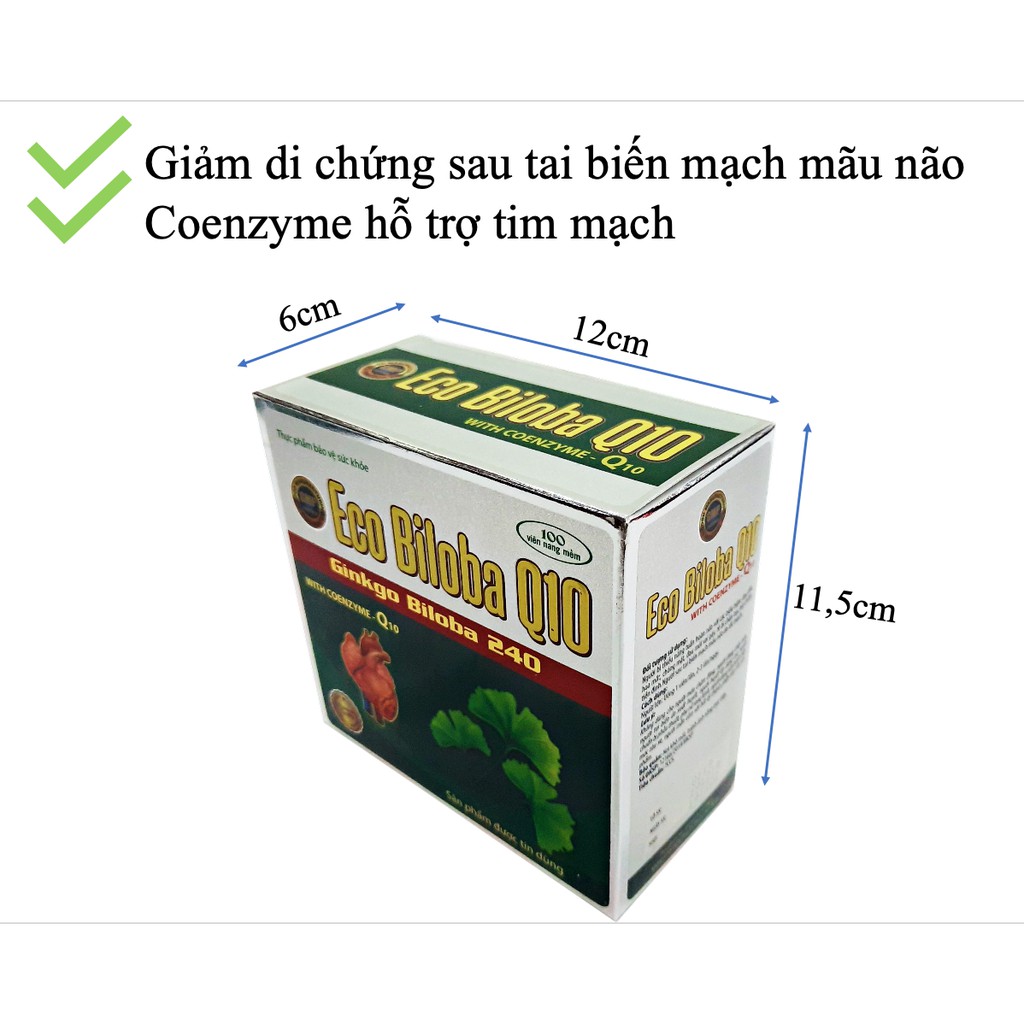 Ginkgo Biloba 240mg Đại Uy - Bổ não tăng cường hoạt huyết (Hộp 100 viên nang mềm)