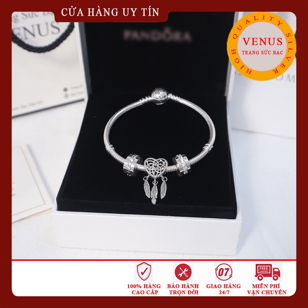 Vòng charm mệnh Kim đơn giản- Bạc 925 cao cấp- VENUS002