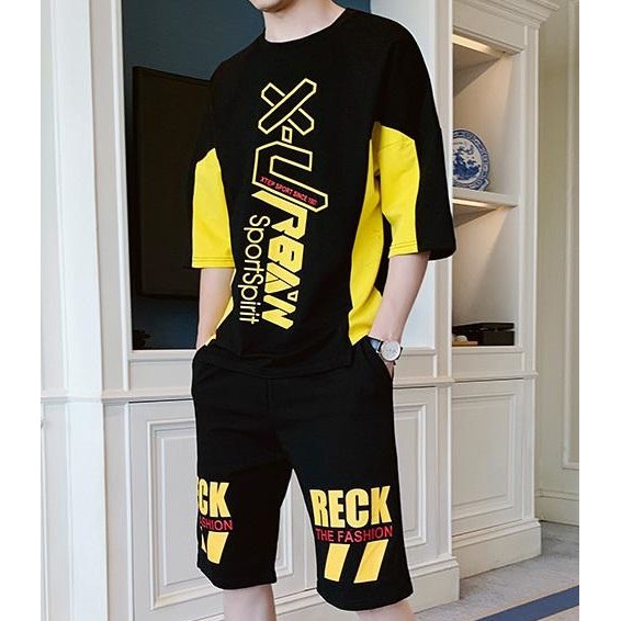 Bộ quần áo thun mùa hè sành điệu ngắn tay cá tính sành điệu - BD15 | BigBuy360 - bigbuy360.vn
