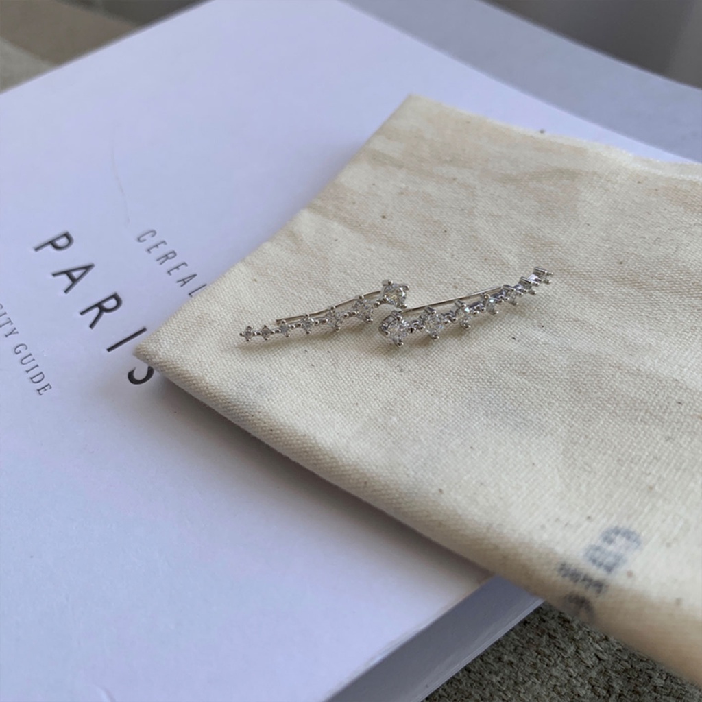 Khuyên Tai Đính Đá Zircon Phong Cách Mới Tinh Tế Cho Nữ