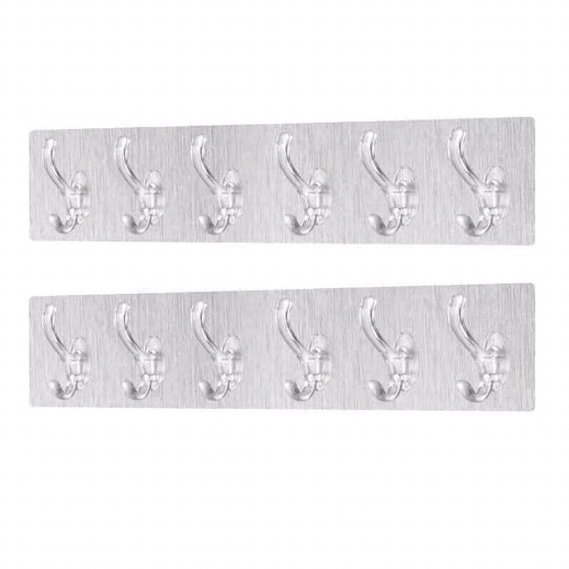 Móc dán tường treo đồ siêu chắc chắn ( thanh 6 móc )
