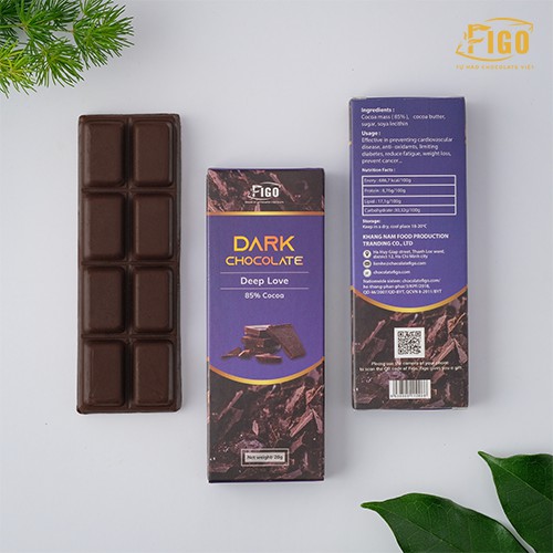 [MUA 4 TẶNG 1] Bar 20gr- Combo 4 Dark Chocolate, Kẹo Socola đen 100% Cacao; 100% Diet Sugar; 90%; 85% + Tặng Dark 70%