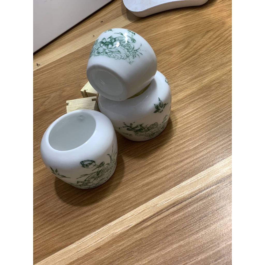 Cóng chào mào  chất liệu gốm sứ cao cấp họa tiết siêu đẹp  - Combo 3 cóng sứ chào mào