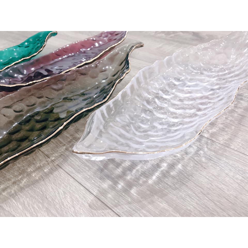 Đĩa thủy tinh pha lê Bắc Âu kích thước 39 x 12 x 5 cm