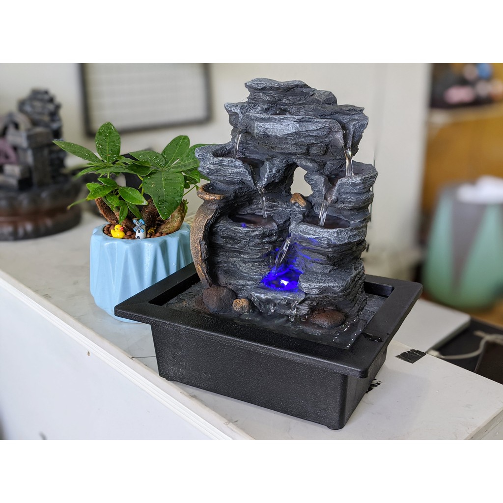 THÁC NƯỚC MINI ĐỂ BÀN – LU VỠ + 4 Chú Tiểu [BH 1 tháng] | BigBuy360 - bigbuy360.vn