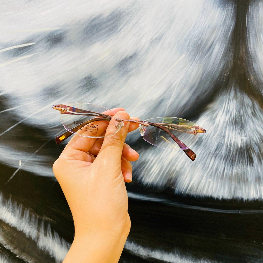 Gọng kính Titanium ( khoan ốc ) cao cấp OURESS 8961