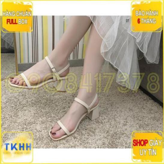 [CHUẨN CÓ HỘP] GIÀY SANDAL QUAI NGANG ĐẾ VUÔNG HH2