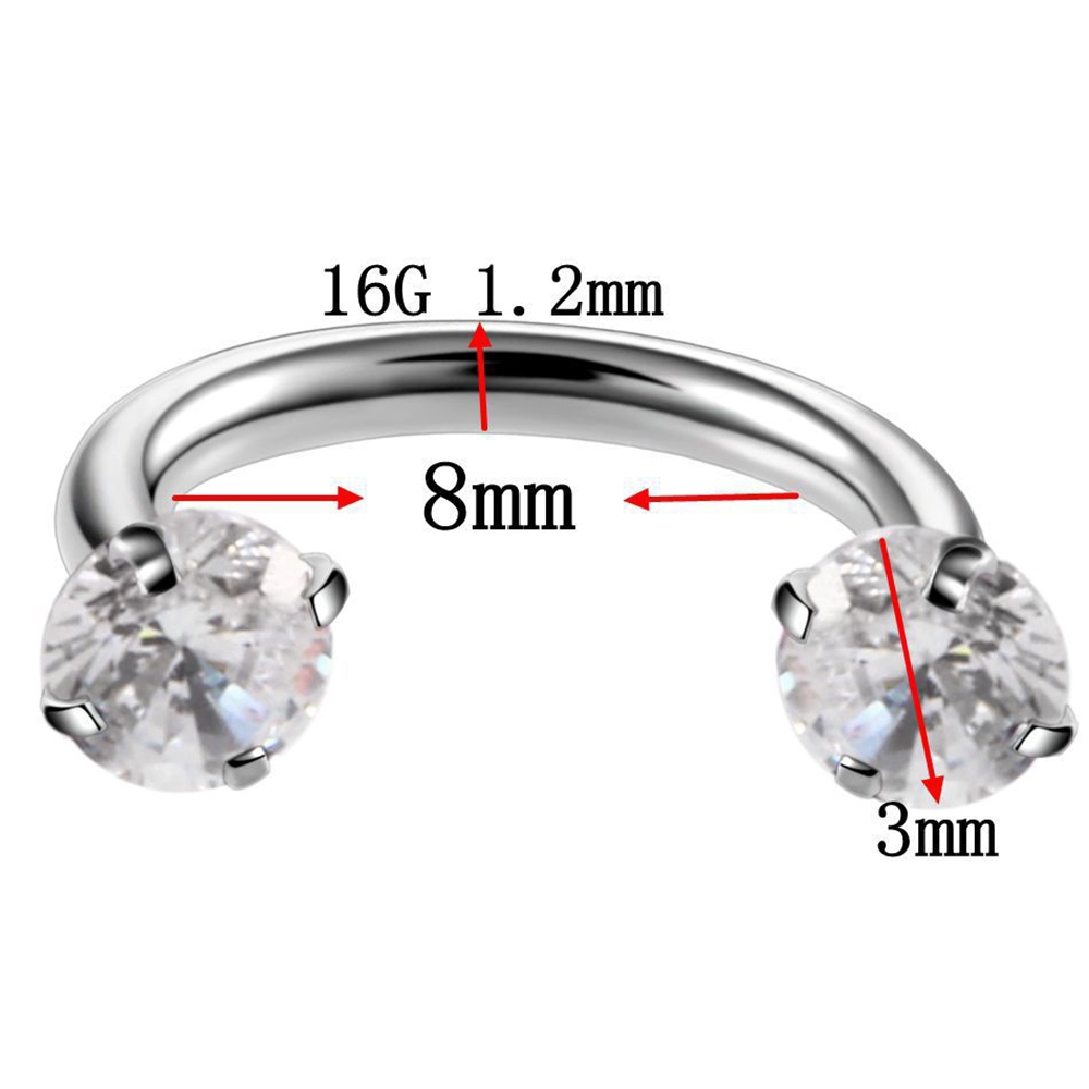 Khuyên Mũi / Tai Đính Đá Đơn Giản Chống Dị Ứng 3mm